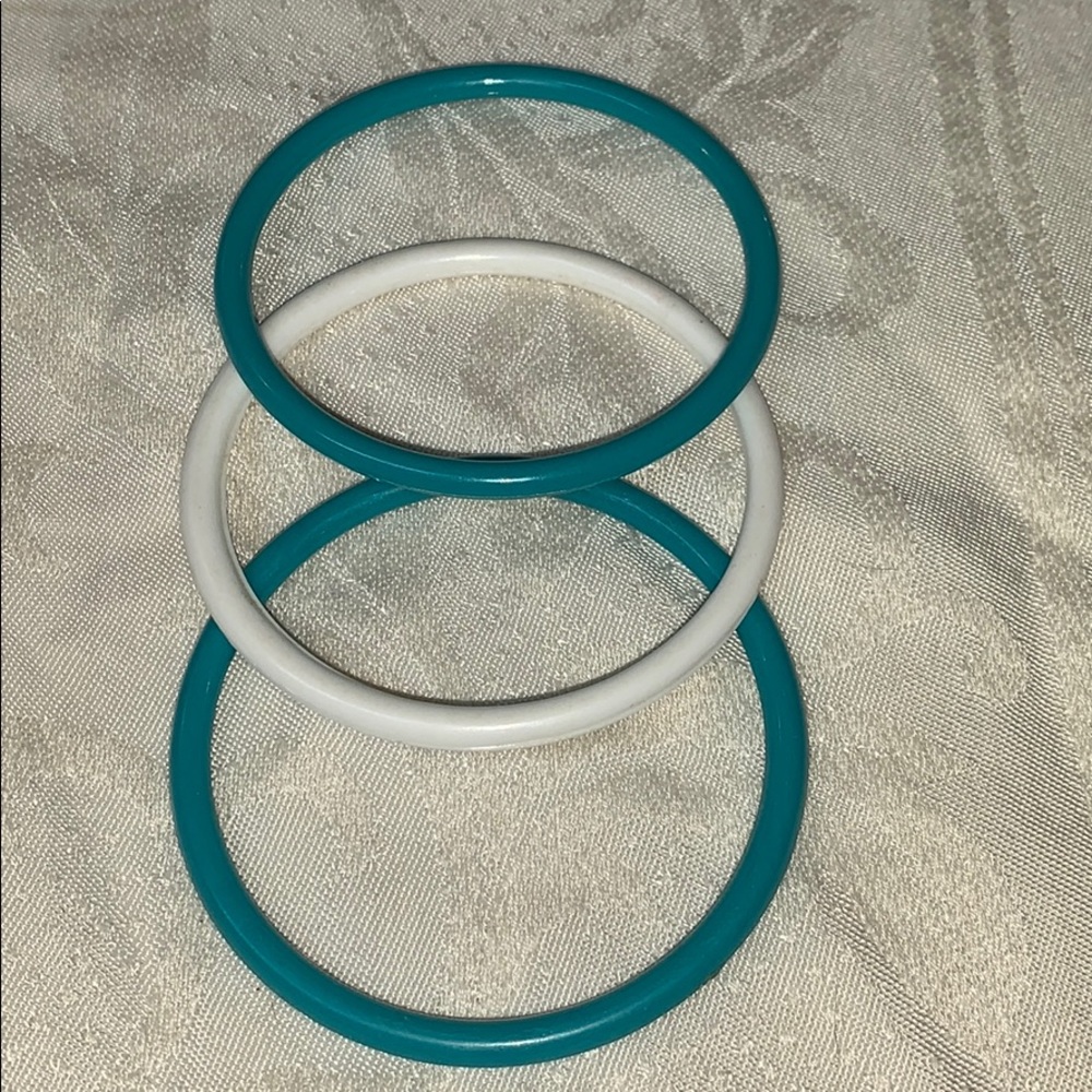 3 vintage plastic Bangle bracelets